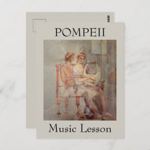 Fresco of a Music Lesson, Pompeii Briefkaart