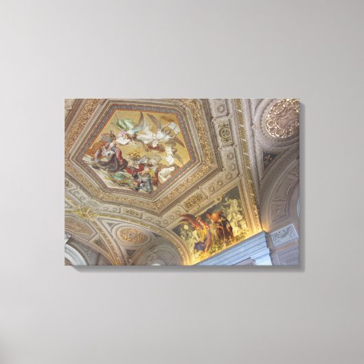 Fresco Plafondschildering Canvas Afdruk (Voorkant)