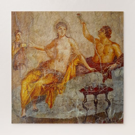 Fresco privé drinkscène in Pompeii Legpuzzel (Verticaal)