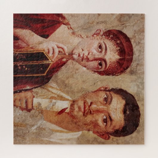 Fresco van Baker Terrentius Neo en zijn vrouw Legpuzzel (Horizontaal)