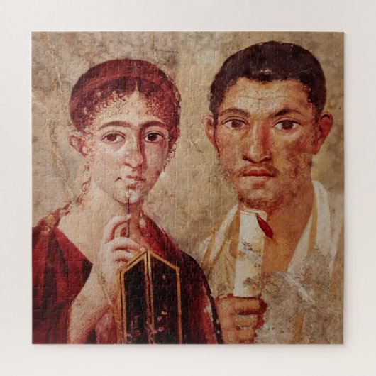 Fresco van Baker Terrentius Neo en zijn vrouw Legpuzzel (Verticaal)