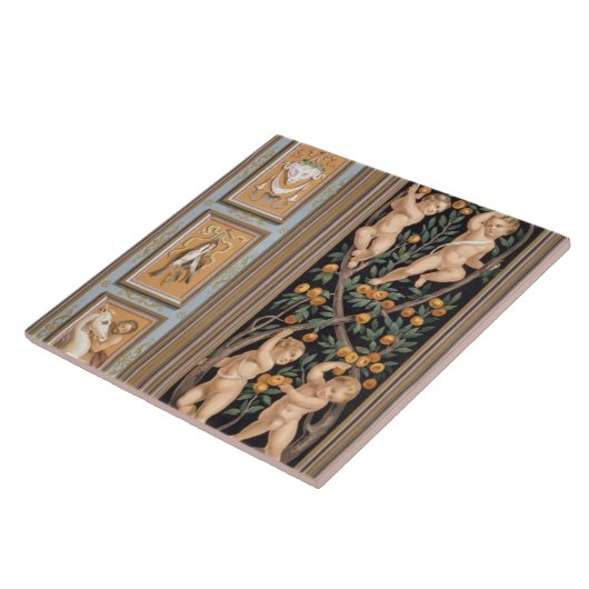 Fresco van Cupids uit de kerk van St. Ambroglio, Tegeltje (Zijkant)