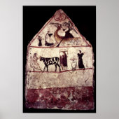 Fresco van de Tomb of Gaudio, c.480 BC Poster (Voorkant)