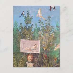 Fresco van een tuinscène, Pompeii Briefkaart