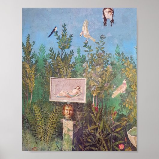 Fresco van een tuinscène, Pompeii Poster (Voorkant)