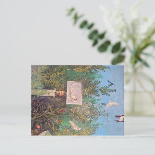 Fresco van een tuinschilderij, Pompeii Briefkaart (Staand voorkant)