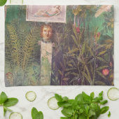 Fresco van een tuinschilderij, Pompeii Theedoek (Gevouwen)