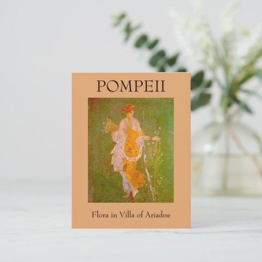 Fresco van Flora in Villa van Ariadne, Pompeii Briefkaart (Staand voorkant)