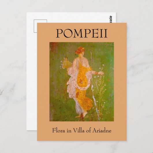 Fresco van Flora in Villa van Ariadne, Pompeii Briefkaart (Voorkant / Achterkant)