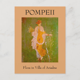 Fresco van Flora in Villa van Ariadne, Pompeii Briefkaart
