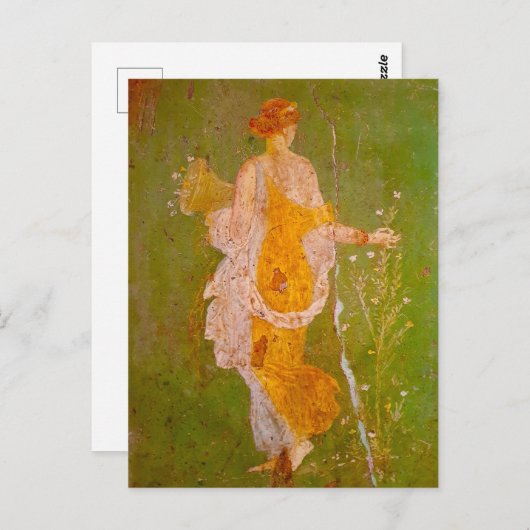 Fresco van Flora in Villa van Ariadne, Pompeii Briefkaart (Voorkant / Achterkant)