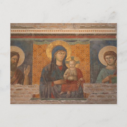 Fresco van Madonna en het kind Briefkaart (Voorkant)