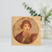 Fresco van Sappho in de Kaart van Pompeii (Staand voorkant)