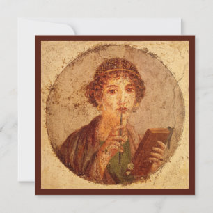 Fresco van Sappho in Pompeii Kaart