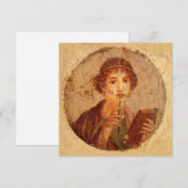 Fresco van Sappho in Pompeii Kaart (Voorkant / Achterkant)
