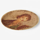 Fresco van Sappho in Pompeii Papieren Bordje (Gekanteld)