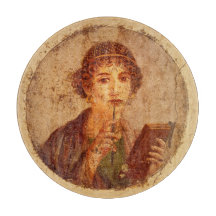 Fresco van Sappho in Pompeii