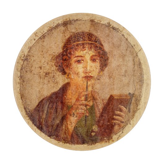 Fresco van Sappho in Pompeii Snijplank (Voorkant)