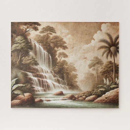 "FRESCO WATERFALL" JIGSAW PUZZLE– LANDSCAPE SERIES LEGPUZZEL (Horizontaal)