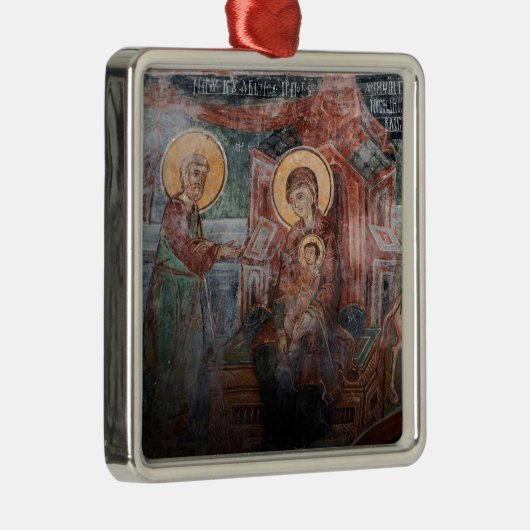 Frescoes uit de 14e eeuw Servische kerk, 2 Metalen Ornament (Rechts)