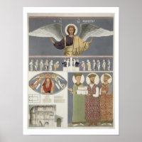 Frescoes van de orthodoxe kerk van Nekrssi in de b