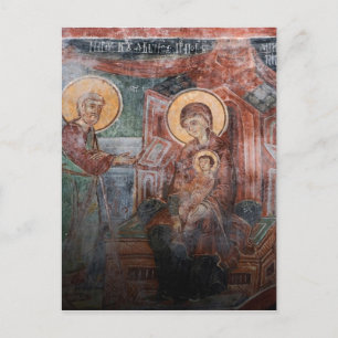 Fresco's uit de 14e-eeuwse Servische Kerk, 2 Briefkaart