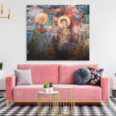 Fresco's uit de 14e-eeuwse Servische Kerk, 2 Canvas Afdruk (Insitu (Woonkamer))