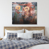 Fresco's uit de 14e-eeuwse Servische Kerk, 2 Canvas Afdruk (Insitu (Slaapkamer))