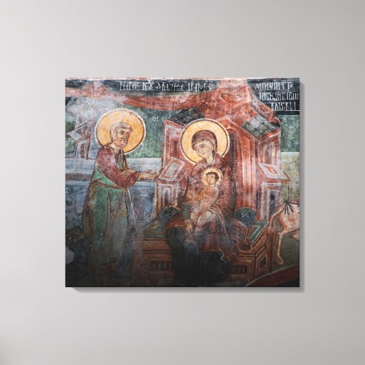 Fresco's uit de 14e-eeuwse Servische Kerk, 2 Canvas Afdruk (Voorkant)