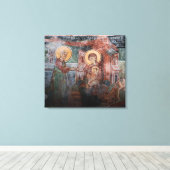 Fresco's uit de 14e-eeuwse Servische Kerk, 2 Canvas Afdruk (Insitu (Houten vloer))
