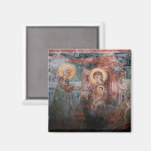 Fresco's uit de 14e-eeuwse Servische Kerk, 2 Magneet (Voorkant / Achterkant)