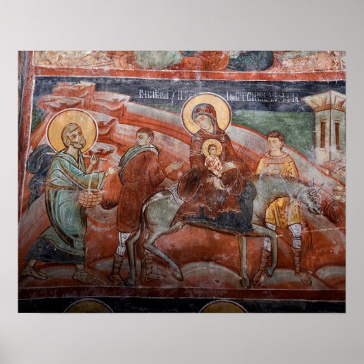 Fresco's uit de 14e-eeuwse Servische Kerk, Poster (Voorkant)