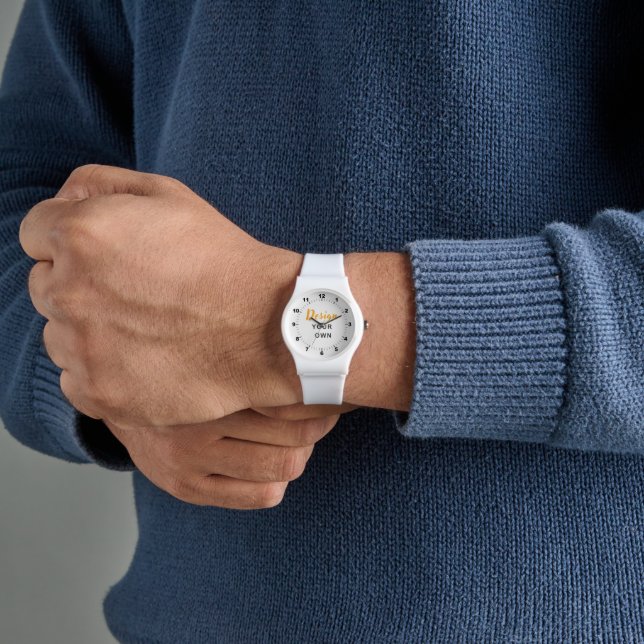 FRESH! 🤍 Aangepaste witte band horloge ontwerp (Hand)