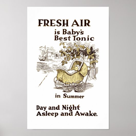 Fresh Air voor Baby - Gepersonaliseerd Poster (Voorkant)