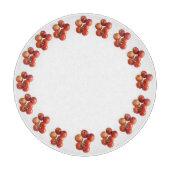 Fresh Apples and Tomatoes Round Glass Cutting Boar Snijplank (Voorkant)