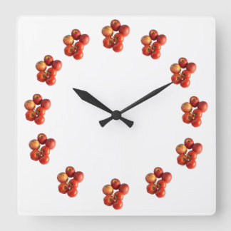 Fresh Apples and Tomatoes Wall Clock Vierkante Klok