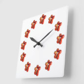 Fresh Apples and Tomatoes Wall Clock Vierkante Klok (Hoek)