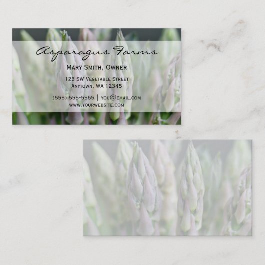 Fresh Asparagus Visitekaartje (Voorkant / Achterkant)