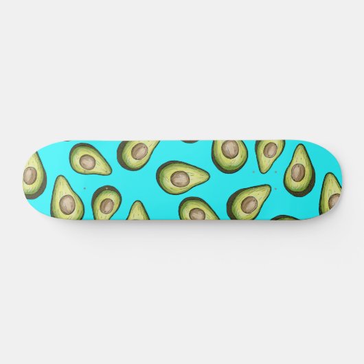 Fresh Avocado Pattern Persoonlijk Skateboard (Horizontaal)