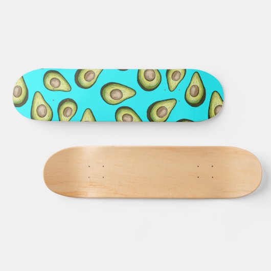 Fresh Avocado Pattern Persoonlijk Skateboard (Horizontaal)