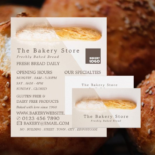 Fresh Baguette, Trendy Bakery Store Flyer