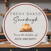 Fresh Baked Sourdough Bakery Label Stickers 