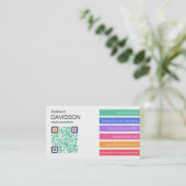 Fresh Bar QR CODE Social Media Visitekaartje (Staand voorkant)