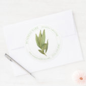 FRESH BAY LEAVES Biz ID Grote ronde Stickers (Envelop)