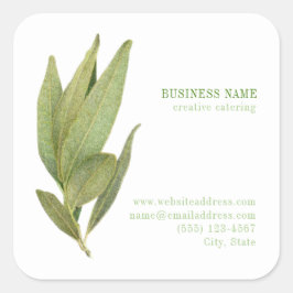 FRESH BAY LEAVES Biz ID Grote Vierkante Stickers
