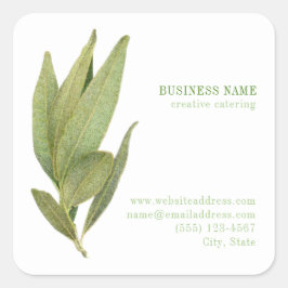 FRESH BAY LEAVES Biz ID Kleine Vierkante Stickers