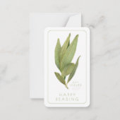 FRESH BAY LEAVES Bladwijzer - 3.5x2 Kaart + Tekst Notitiekaartje (Achterkant)