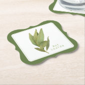 FRESH BAY LEAVES Bracket Onderzetters (+tekst) Gro (Gekanteld)