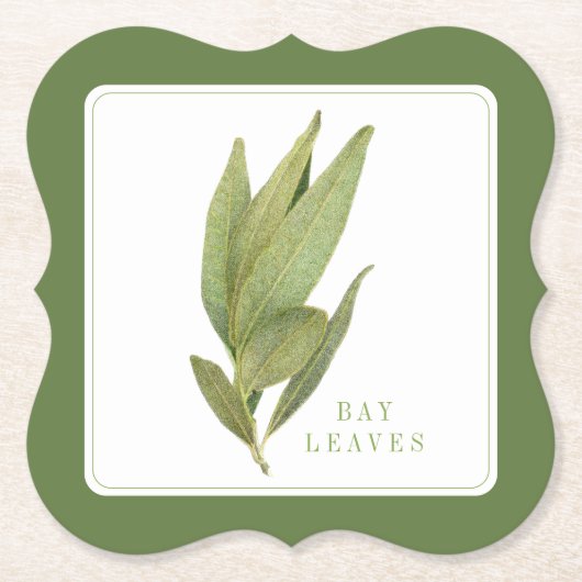 FRESH BAY LEAVES Bracket Onderzetters (+tekst) Gro (Voorkant)