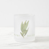 FRESH BAY LEAVES Frosted Glass Mok (Center)